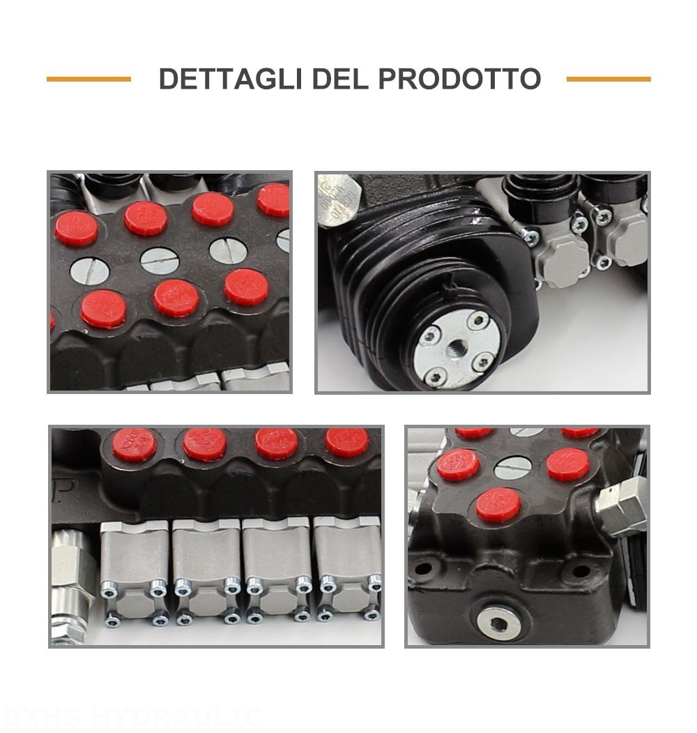 TR55 Manuale e joystick 6 Spool Valvola direzionale monoblocco